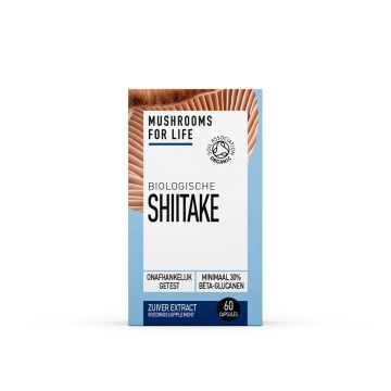 Shiitake Paddenstoelen Capsules Bio (Mushrooms For Life) 60caps