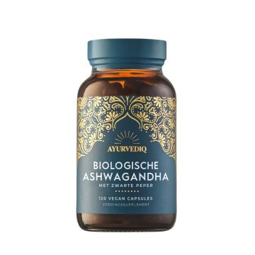 Biologische Ashwagandha & Zwarte Peper Extract (Ayurvediq) 120caps