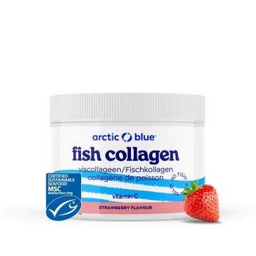 Noors Viscollageen Poeder met Vitamine C en aardbeismaak (Arctic Blue) 150gr