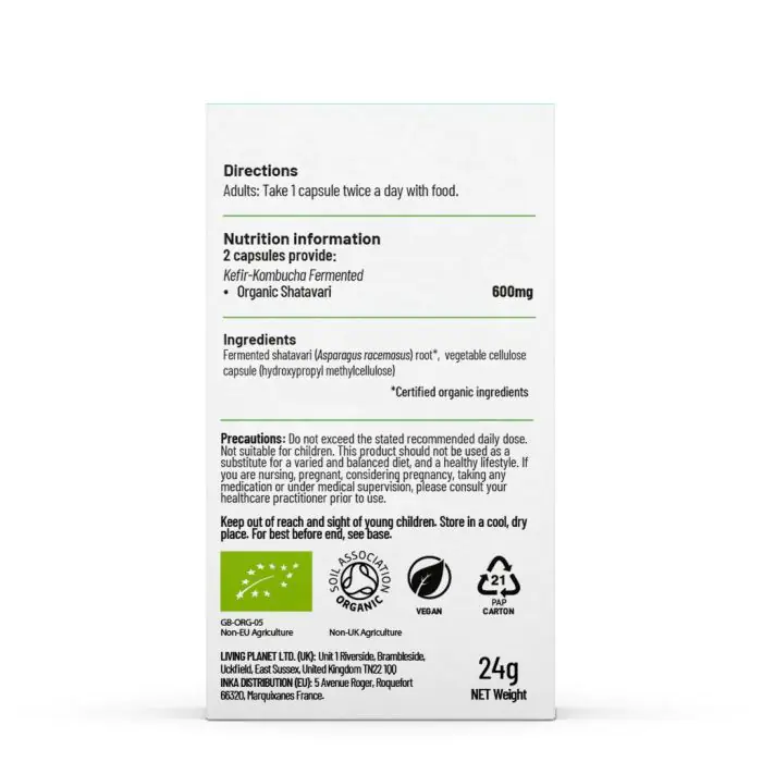 Fermented Shatavari Bio (Living Nutrition) 60caps