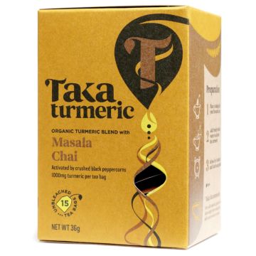 Kurkuma Thee Masala Chai Bio (Taka Turmeric) 15 zakjes