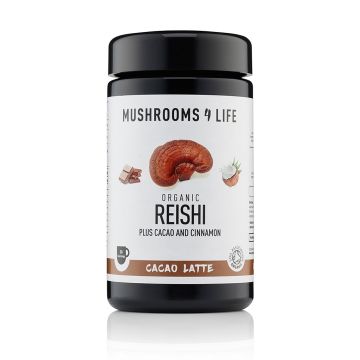 Reishi Cacao Paddenstoelen Latte 1000mg Bio (Mushrooms4Life) 140gr