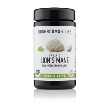 Lion's Mane Matcha Paddenstoelen Latte 1000mg Bio (Mushrooms4Life) 110gr
