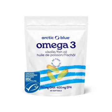 Omega-3 visolie DHA & EPA (Arctic Blue) 60caps