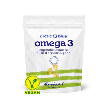 Arctic Blue Omega-3 algenolie DHA met vitamine D3 90caps