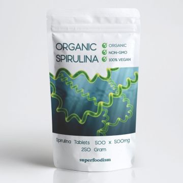Spirulina tabletten 500mg Bio (Superfoodism) 500st