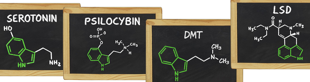 Serotonine en psychedelica moleculen met elkaar vergeleken