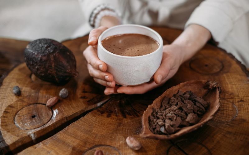 Pure cacaodrank cacao ceremonie