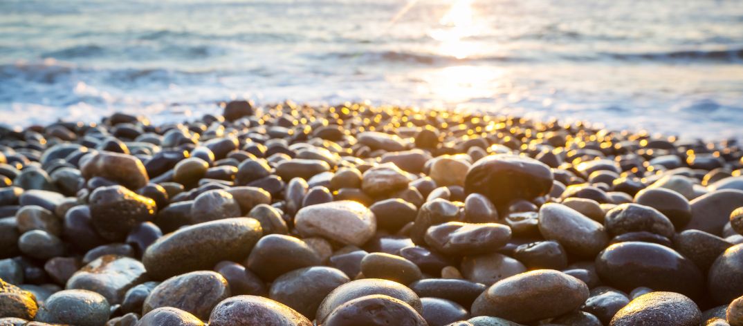 Silicium werking kiezelzuur stenen keien strand
