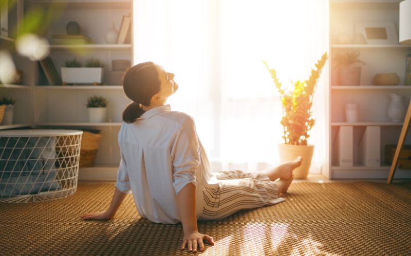 Nervus vagus en cortisol vrouw neemt rust