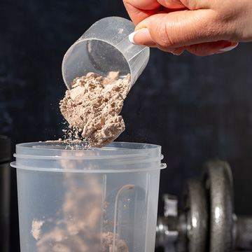 Collageenpoeder in een blender